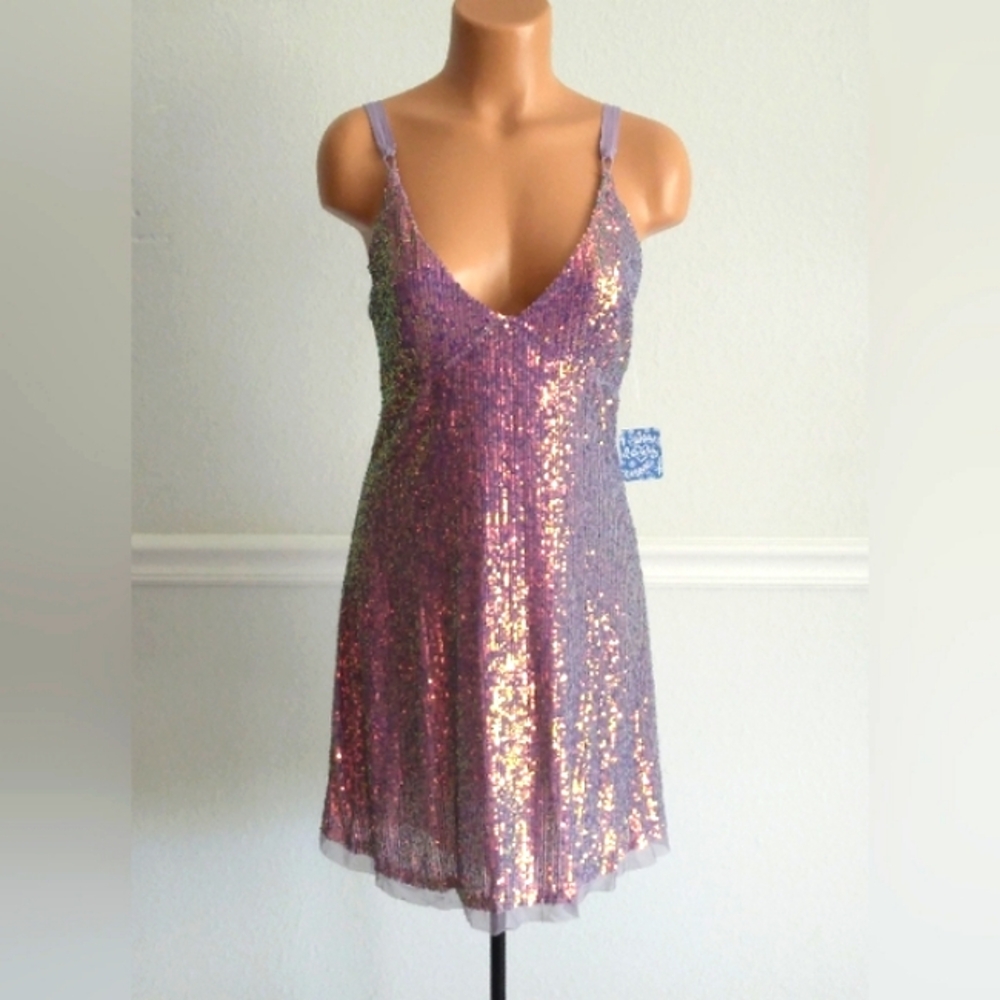 Free People Gold Rush Dress M